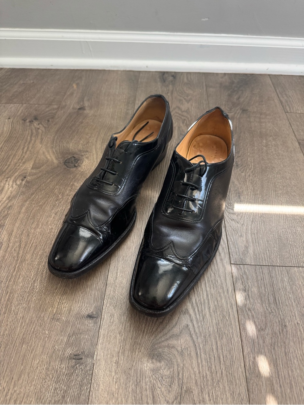 Gravati Italy Black Leather Oxford Lace-Up Shoes Women’s Size 12